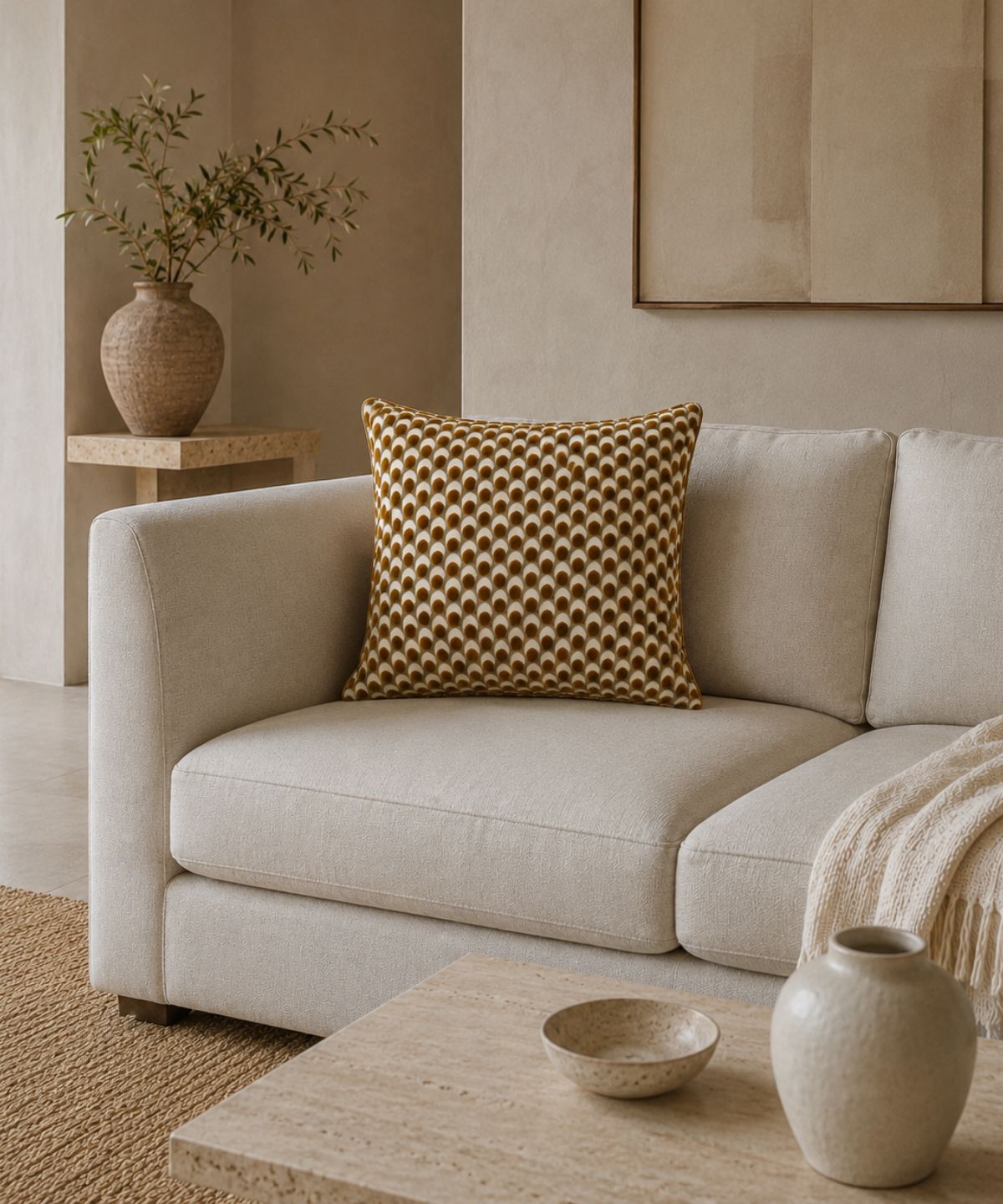 Pavone — Honey & Gold Cushion