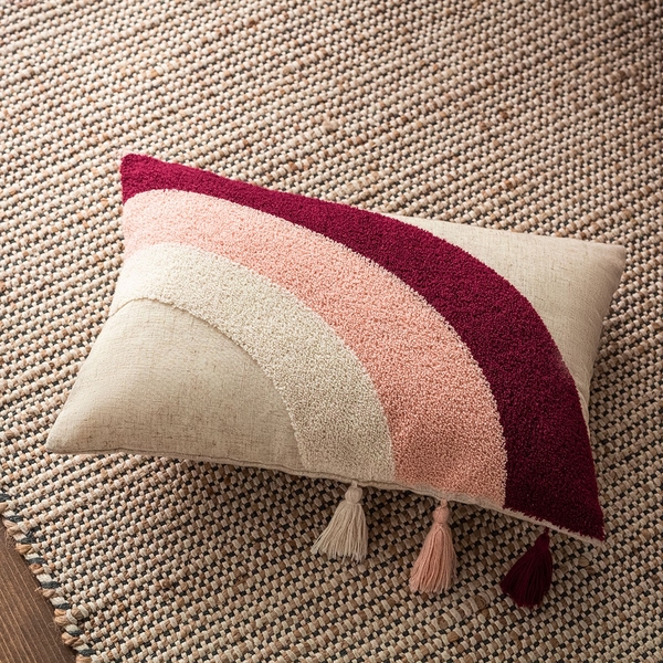 Μαξιλαροθήκη Διακοσμητική 30x45cm Iris 242 Cherry Pink Ecru Gofis Home